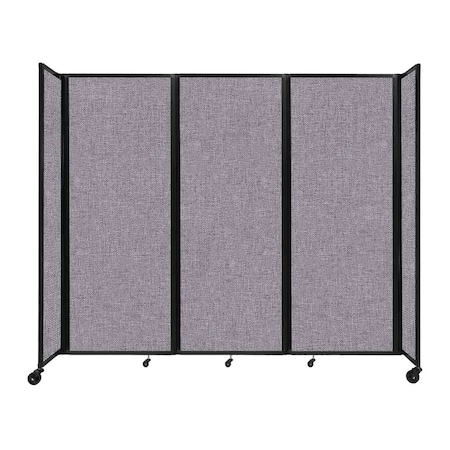 Versare Room Divider 360 Folding Portable Partition 8'6" x 7'6" Cloud Gray Fabric 1190308